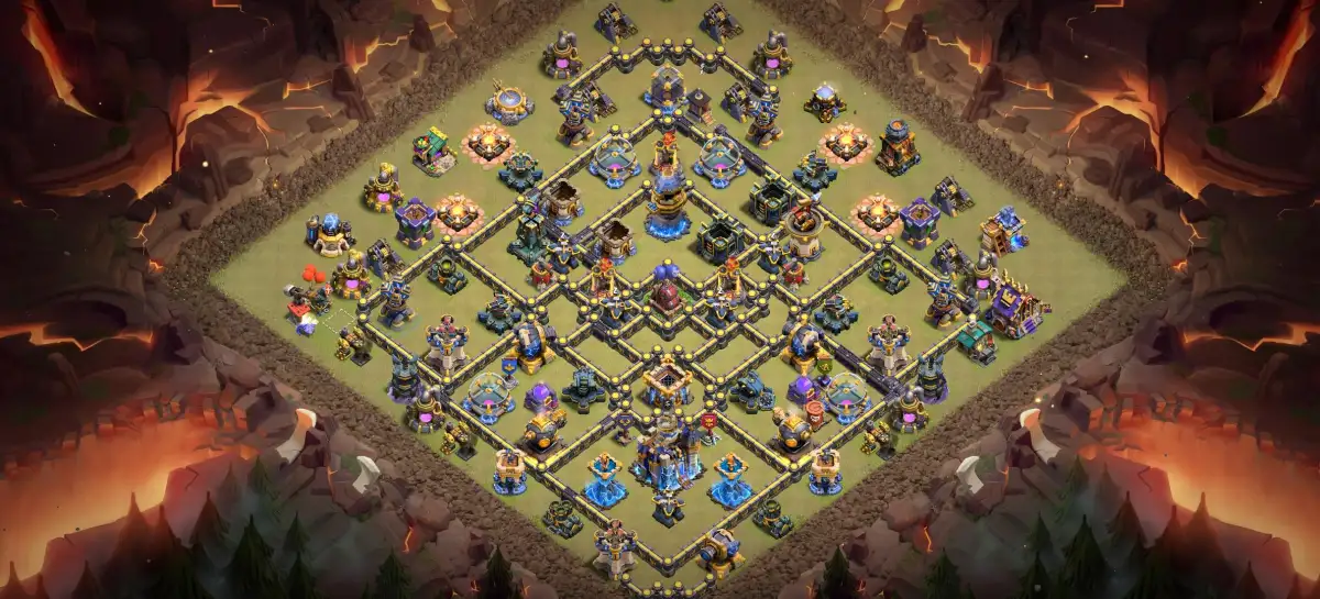 TH18 War Base for Clash of Clans with Anti 2 Star Core