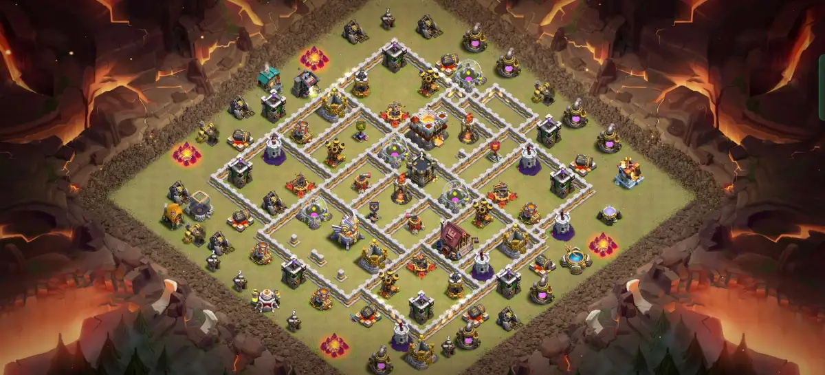 TH11 War Base for CoC with Split Inferno Core