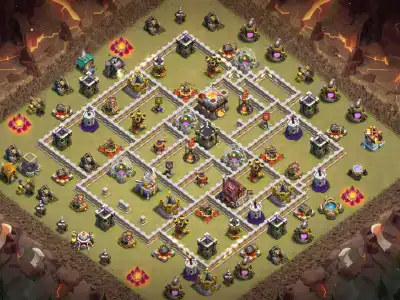 Layout TH11 War Base for CoC with Split Inferno Core