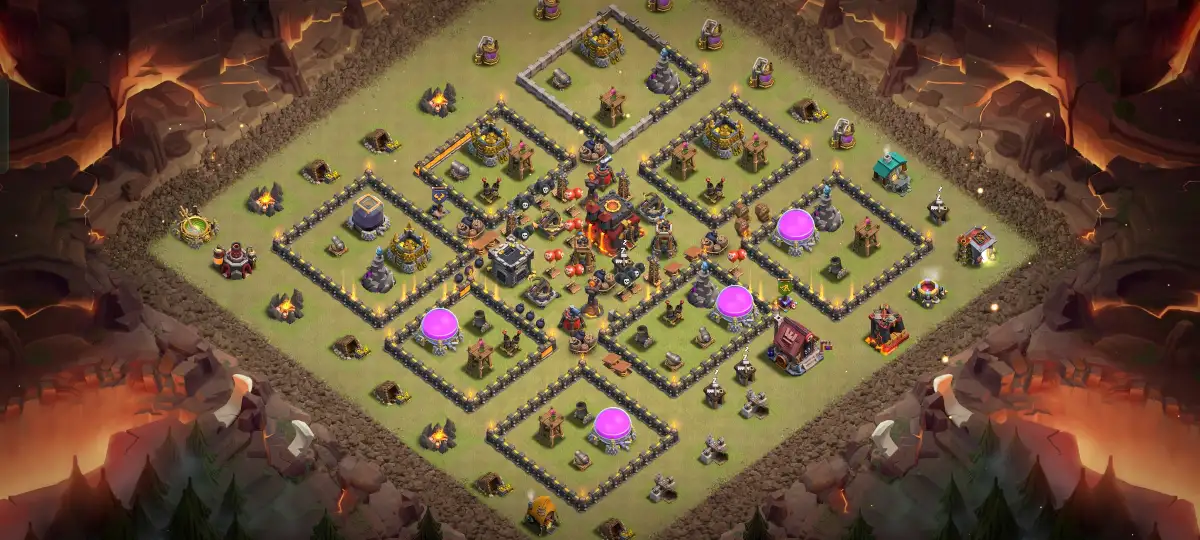 TH10 War Base Anti Dragon Layout for Legend League