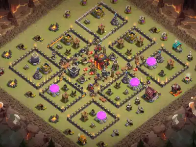 Layout TH10 War Base Anti Dragon Layout for Legend League