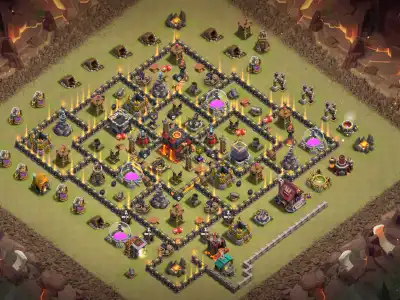 Layout TH10 War Base Anti Air Layout for Legend League Copy Link