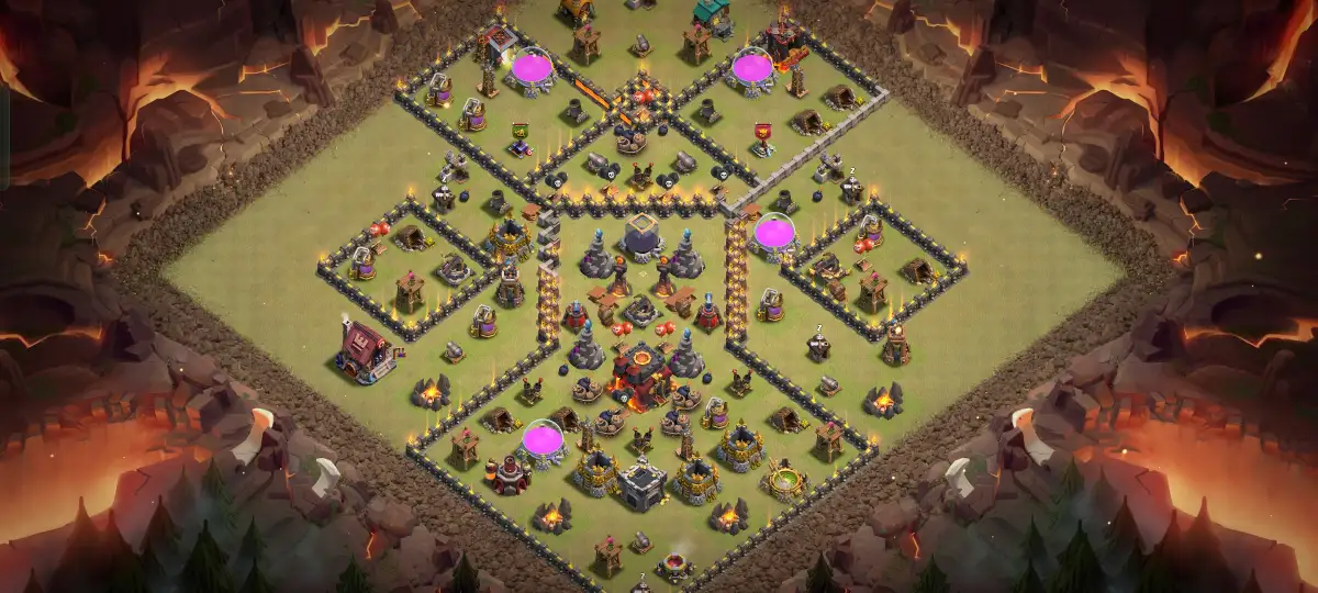 TH10 Farming Hybrid Base Link with Strong Loot Spread
