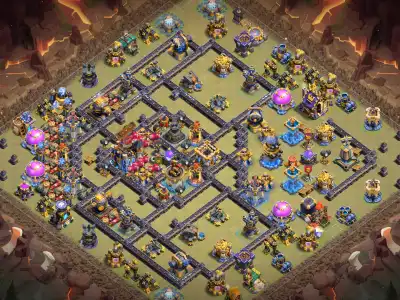 Layout TH18 War Base Anti 2 Star Ring Style for Legend League