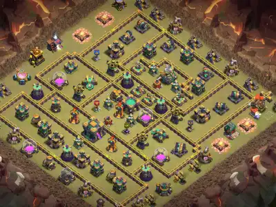 Layout TH14 Farming Base for Clash of Clans with Copy Link