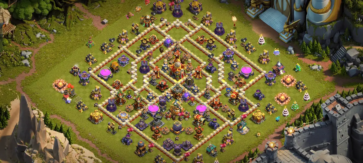 TH16 Anti 2 Star War Base Layout for Clash of Clans