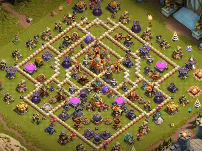 Layout TH16 Anti 2 Star War Base Layout for Clash of Clans