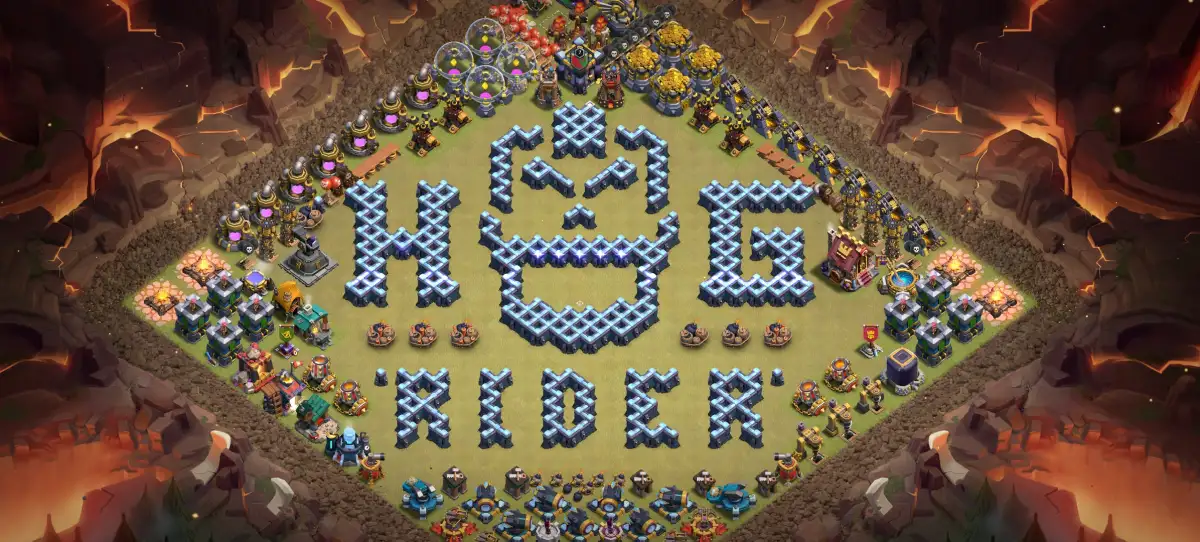 TH14 Troll Base Layout with Huge Smiley Face and HBDR