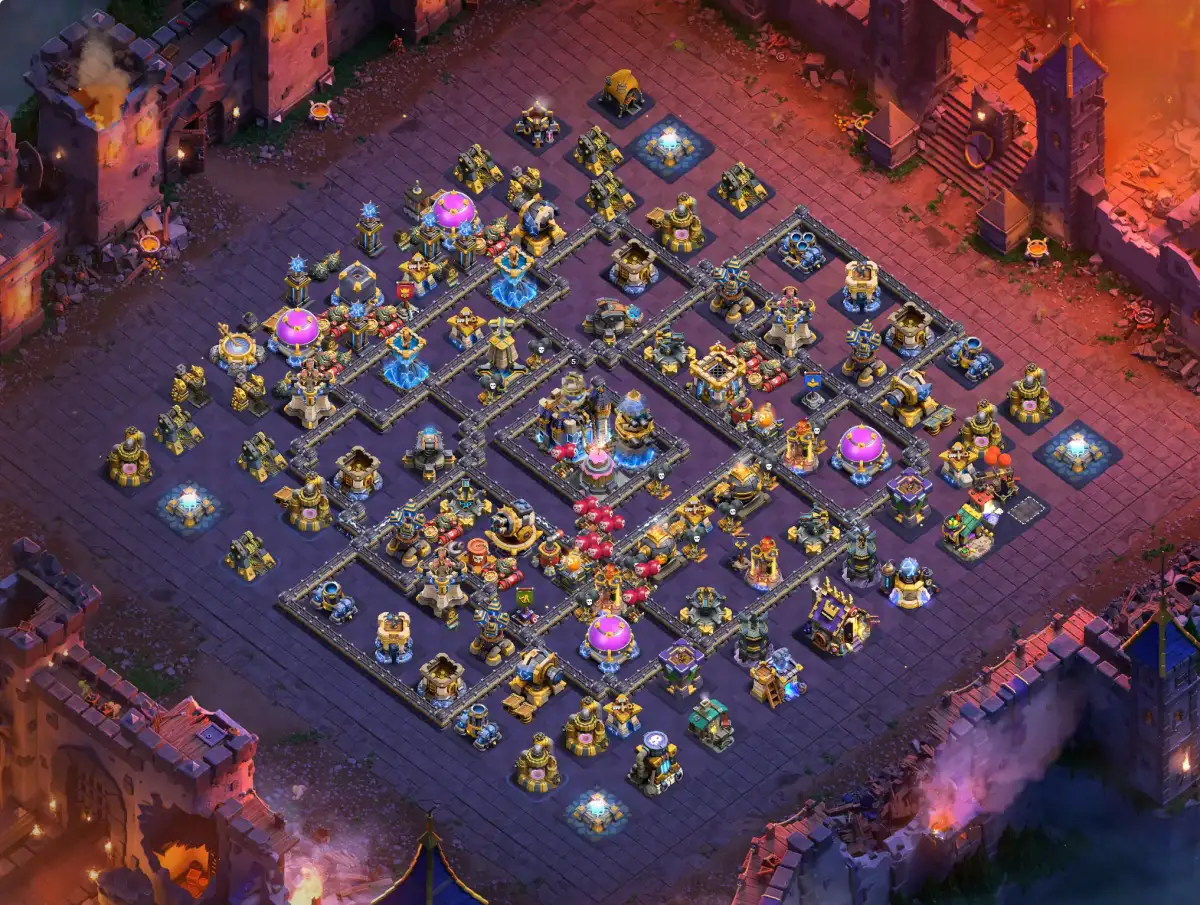 TH18 War Base Anti 3 Star Ring Style Copy Link Layout