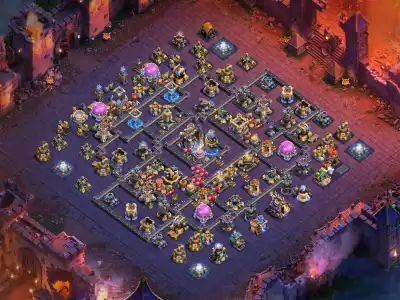 Layout TH18 War Base Anti 3 Star Ring Style Copy Link Layout