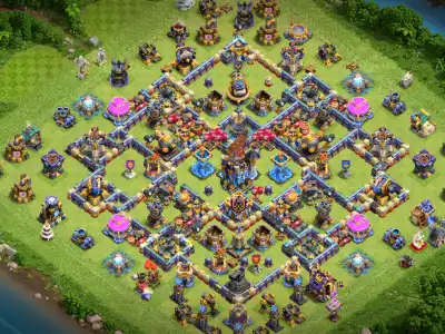 Layout TH18 War Base Anti 3 Star Layout for Clash of Clans