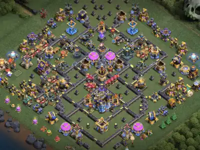 Layout TH18 Legend League Skeleton Base 2026 New with Lower Town Hall Core