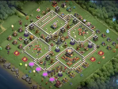 Layout TH11 War Base Anti 3 Star for Clash of Clans Copy Link