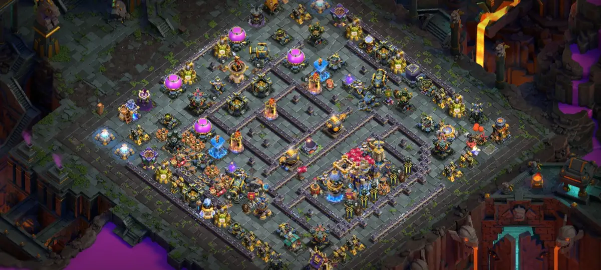 LL TH18 War coc base layout for Anti 2 Star Air Hits