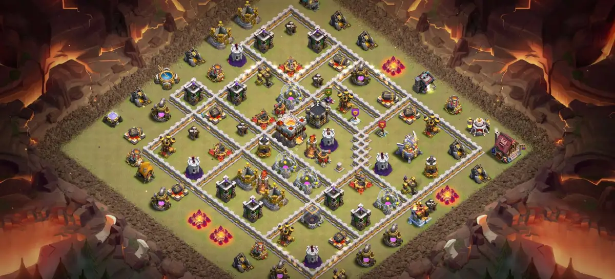 TH11 War Base with Anti 3 Star Rings | Clash of Clans