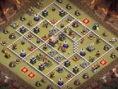 Layout TH11 War Base with Anti 3 Star Rings | Clash of Clans