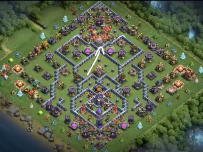 Layout TH15 War Badr Anti 3 Star Base for Clash of Clans