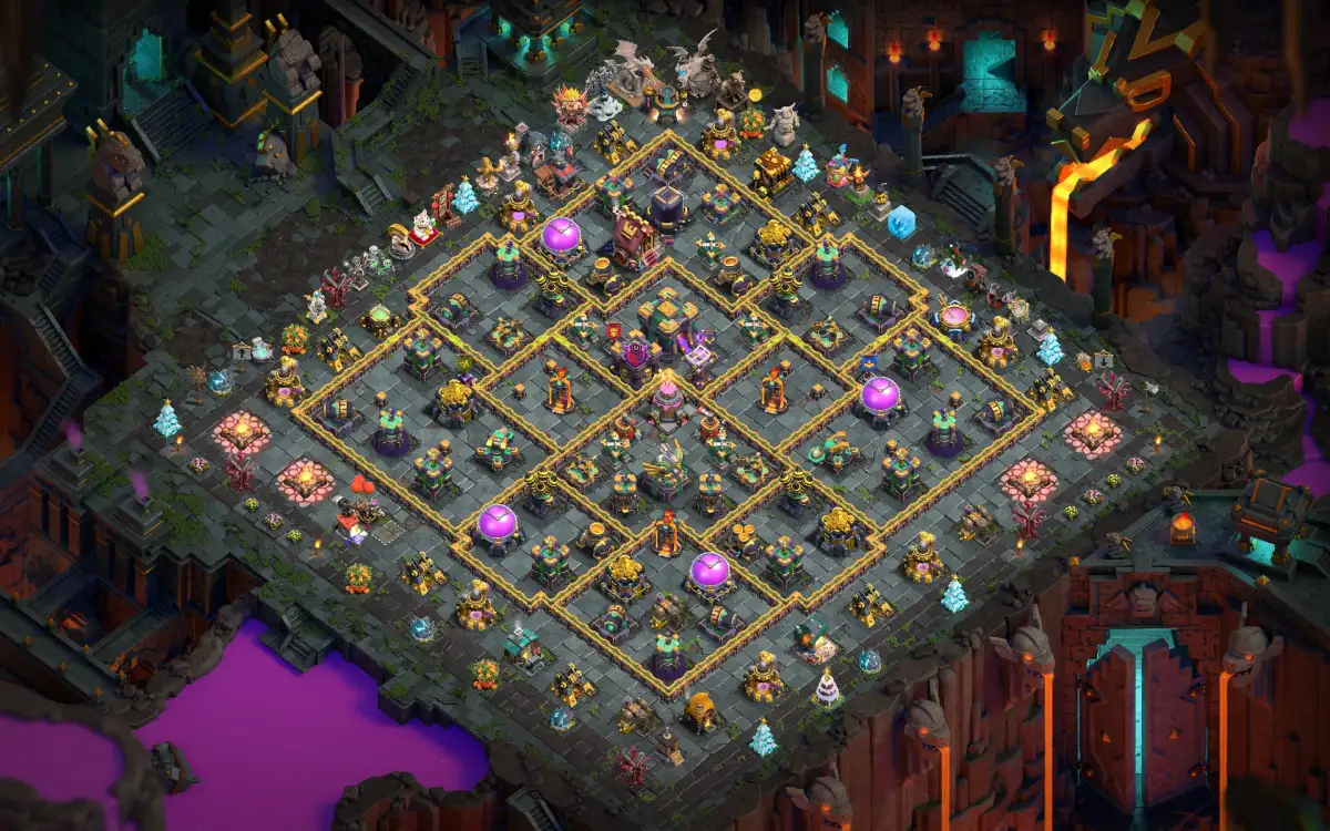TH14 War Base with Central Core and Split Compartments