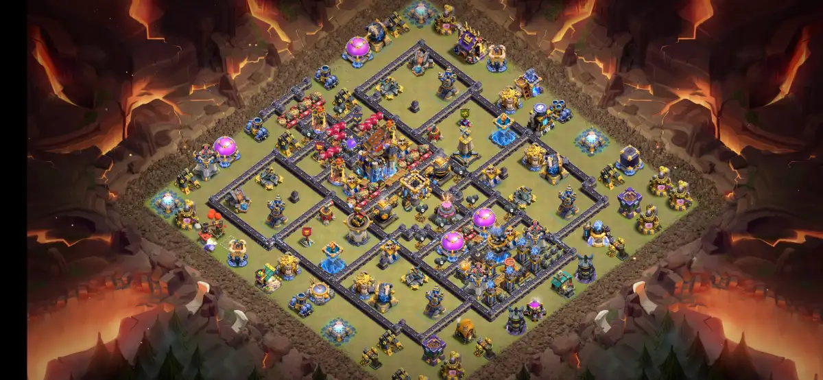 TH18 War Base Anti 2 Star Ring Layout for Legend League