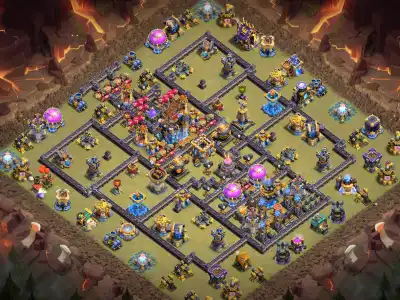 Layout TH18 War Base Anti 2 Star Ring Layout for Legend League