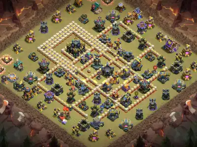 Layout TH17 War Base for Clash of Clans Anti 2 Star Layout