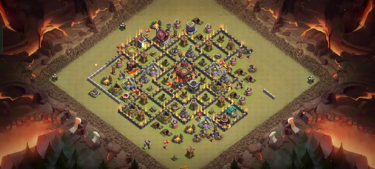 TH10 War Base Anti 2 Stars Layout for Clash of Clans