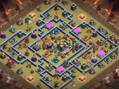 Layout TH14 War Base Copy Link | Anti 2 Star Ring Style Layout