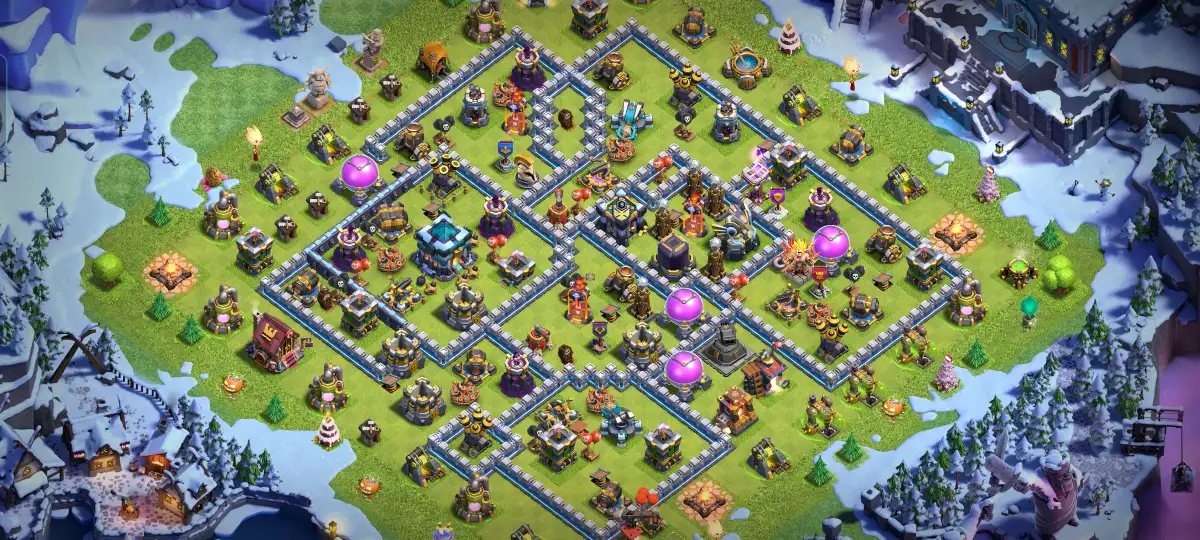 TH13 Legend League Hybrid Base Anti 2 Star Copy Link