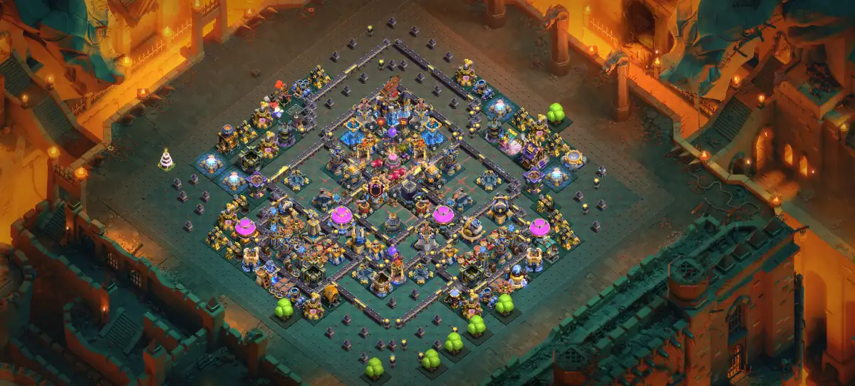 TH18 War Base Layout for Clash of Clans Anti 2 Star