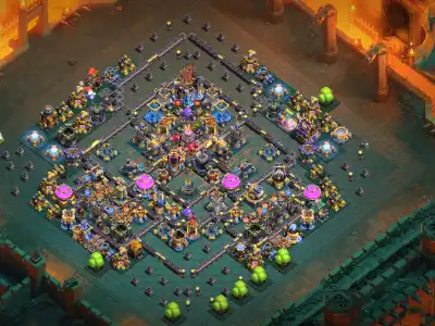 Layout TH18 War Base Layout for Clash of Clans Anti 2 Star