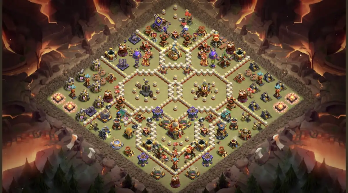 TH16 War Base for Clash of Clans Anti 3 Star Copy Link