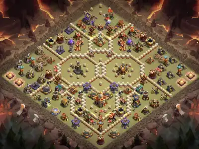 Layout TH16 War Base for Clash of Clans Anti 3 Star Copy Link