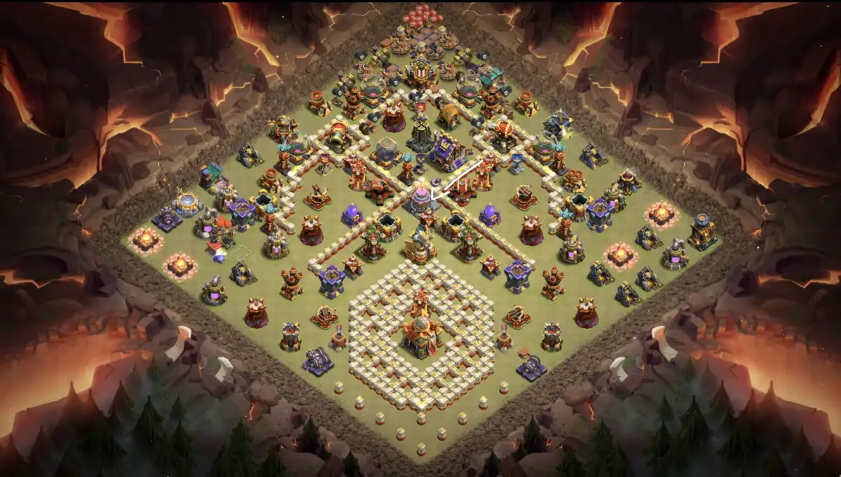 TH16 War Badr Anti 3 Star Base for CoC Copy Link