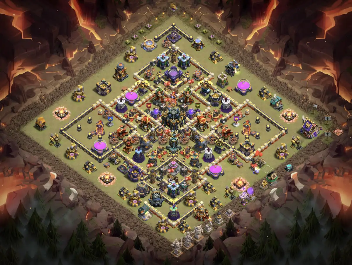 TH17 Defense Base with Split Diamond Core