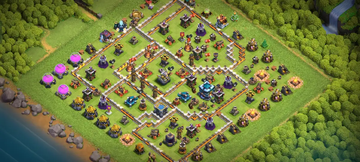 TH13 War Base for CoC Anti Electro Dragon Defense