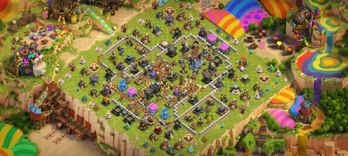 TH18 Anti Air Base with Split Core for Electro Dragon Defense