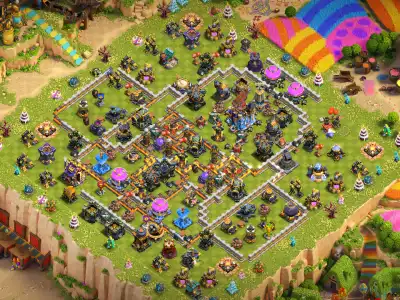 Layout TH18 Anti Air Base with Split Core for Electro Dragon Defense