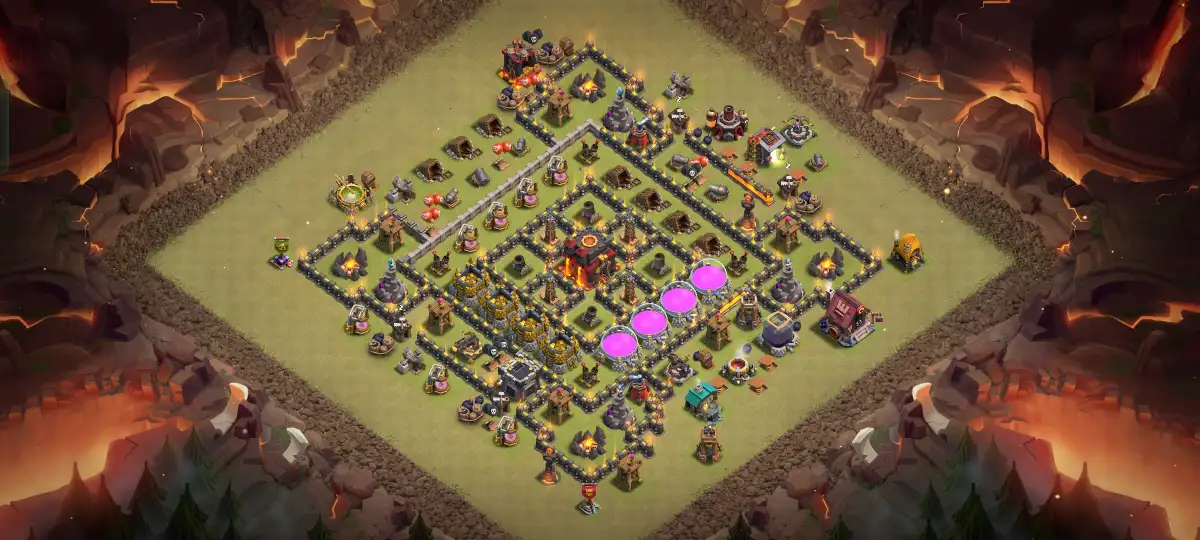 TH10 War Base Anti 2 Star Hybrid for Dragons and CWL