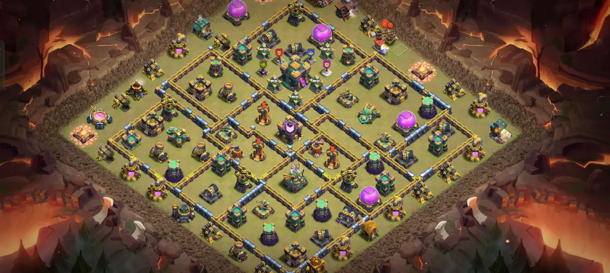 TH14 War Base Layout for Clash of Clans Anti 2 Star