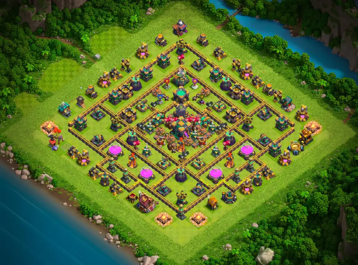 TH14 Anti 2 Star Legend League Base Layout with Copy Link