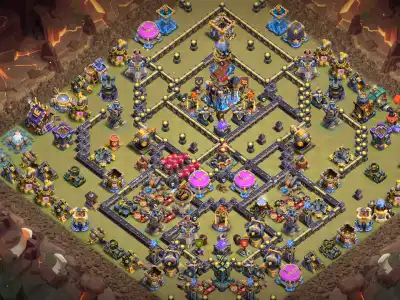 Layout Top TH18 Anti 3 Star War Base Best for Legend League 2026