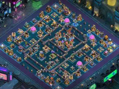 Layout TH18 War Base with Compact Anti 3 Star Core