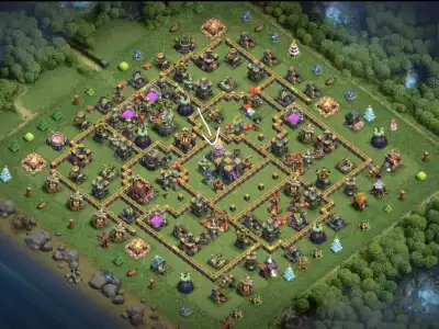 Layout TH14 War Base for CoC | Anti 3 Star Clash of Clans Layout