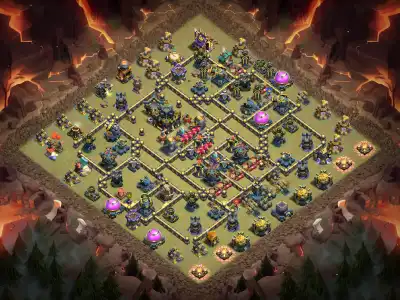 Layout TH17 War Base Anti 3 Star Layout for Clash of Clans