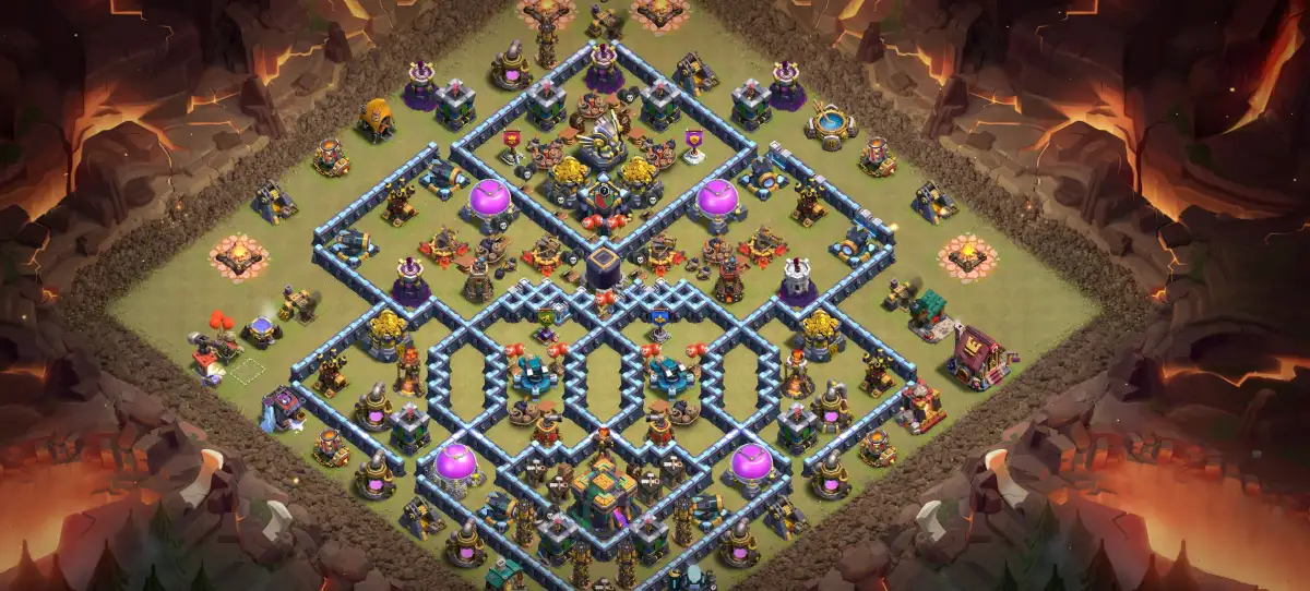 TH14 War Base for Clash of Clans with Copy Link
