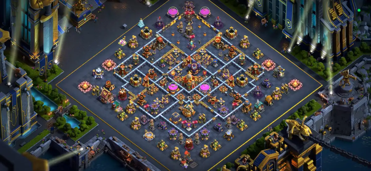 TH16 Hybrid Base Layout for Clash of Clans Defense | COC