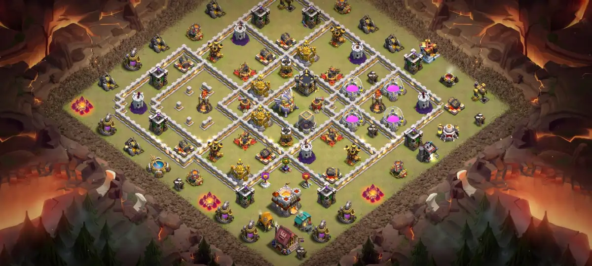 TH11 War Base Anti 3 Star for Clash of Clans Copy Link