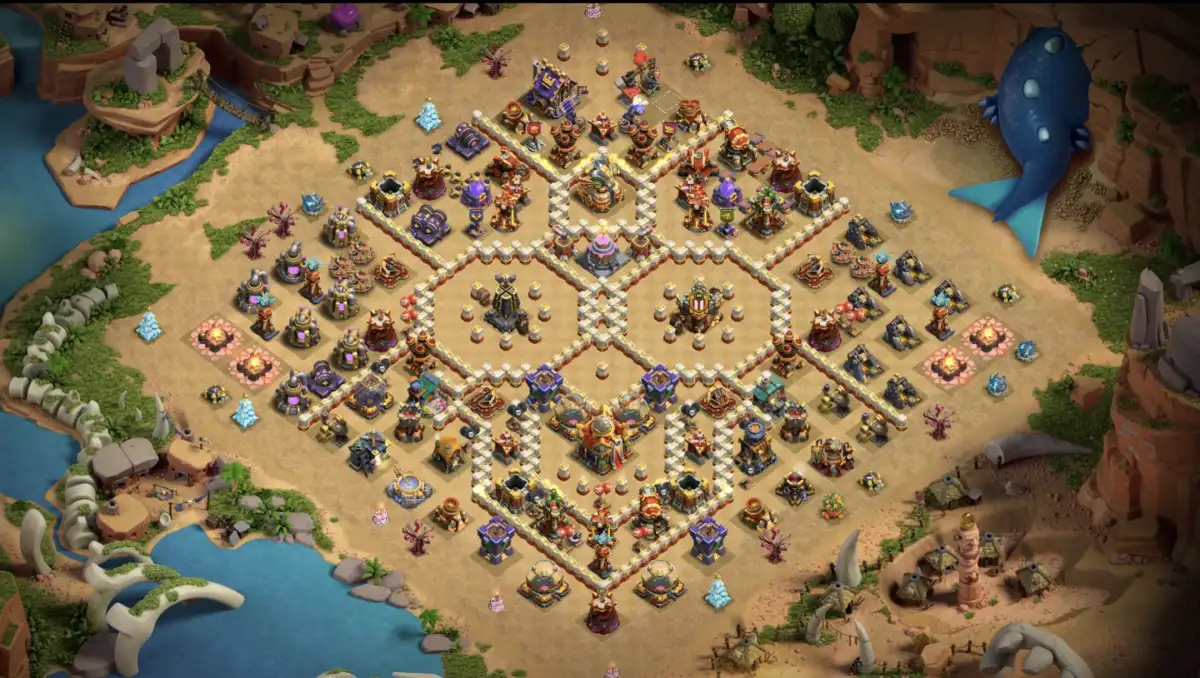 TH16 War Base Anti 3 Star Diamond Ring | war badr