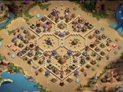 Layout TH16 War Base Anti 3 Star Diamond Ring | war badr