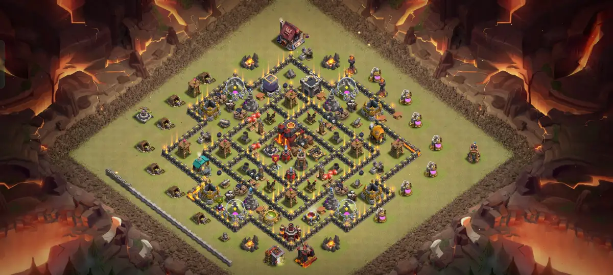 TH10 War Base Anti Air Layout for Legend League Copy Link
